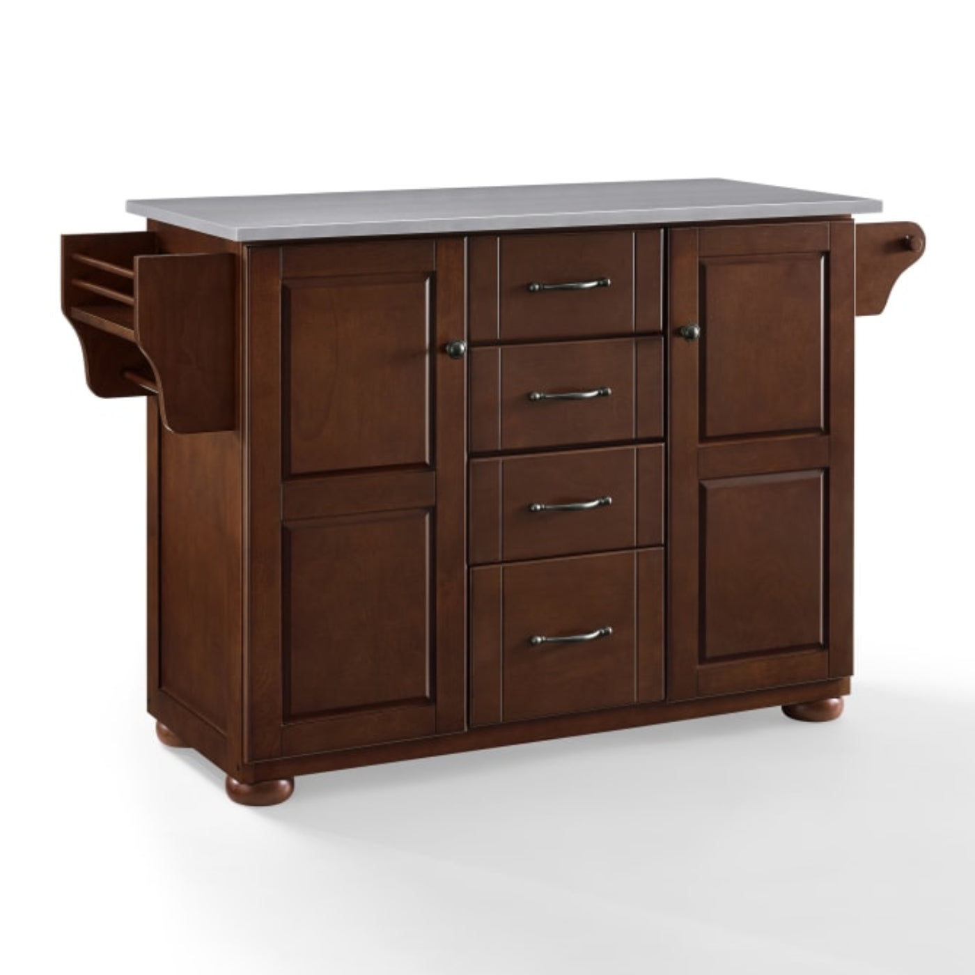 Crosley Eleanor 51.50 Inch Stainless Steel Top Kitchen Island Mahogany -  KF30172A