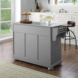 Crosley Alexandria 51.50 Inch Stainless Steel Top Kitchen Island/Cart - KF30202AGY