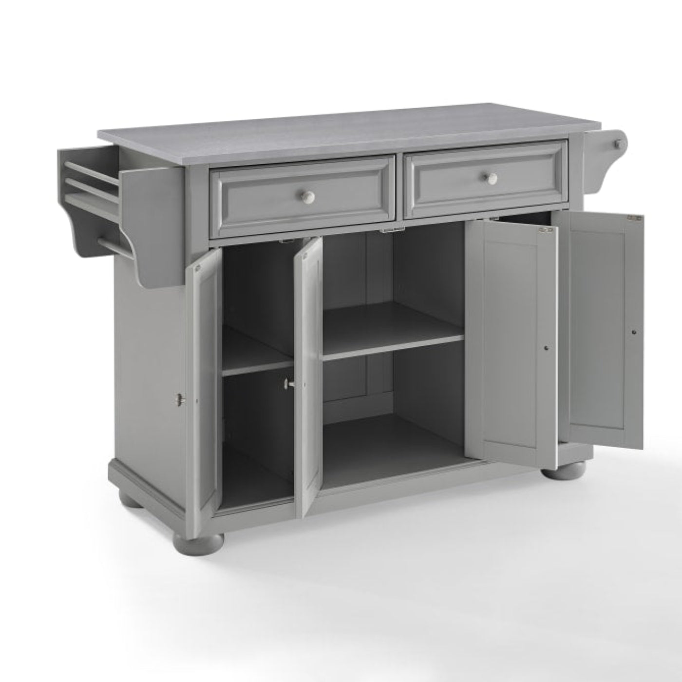 Crosley Alexandria 51.50 Inch Stainless Steel Top Kitchen Island/Cart - KF30202AGY