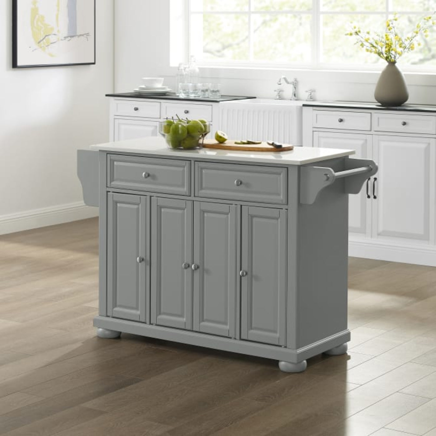 Crosley Alexandria 51.50 Inch Granite Top Full Size Kitchen Island/Cart - KF30205AGY
