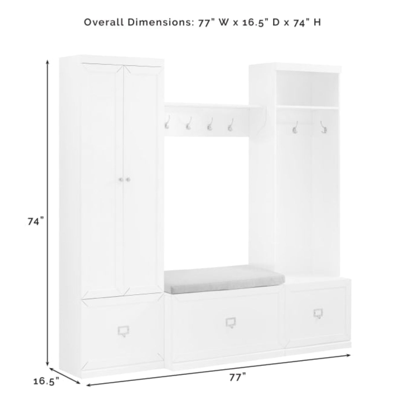 Crosley Harper 4pc Entryway Set - KF31016