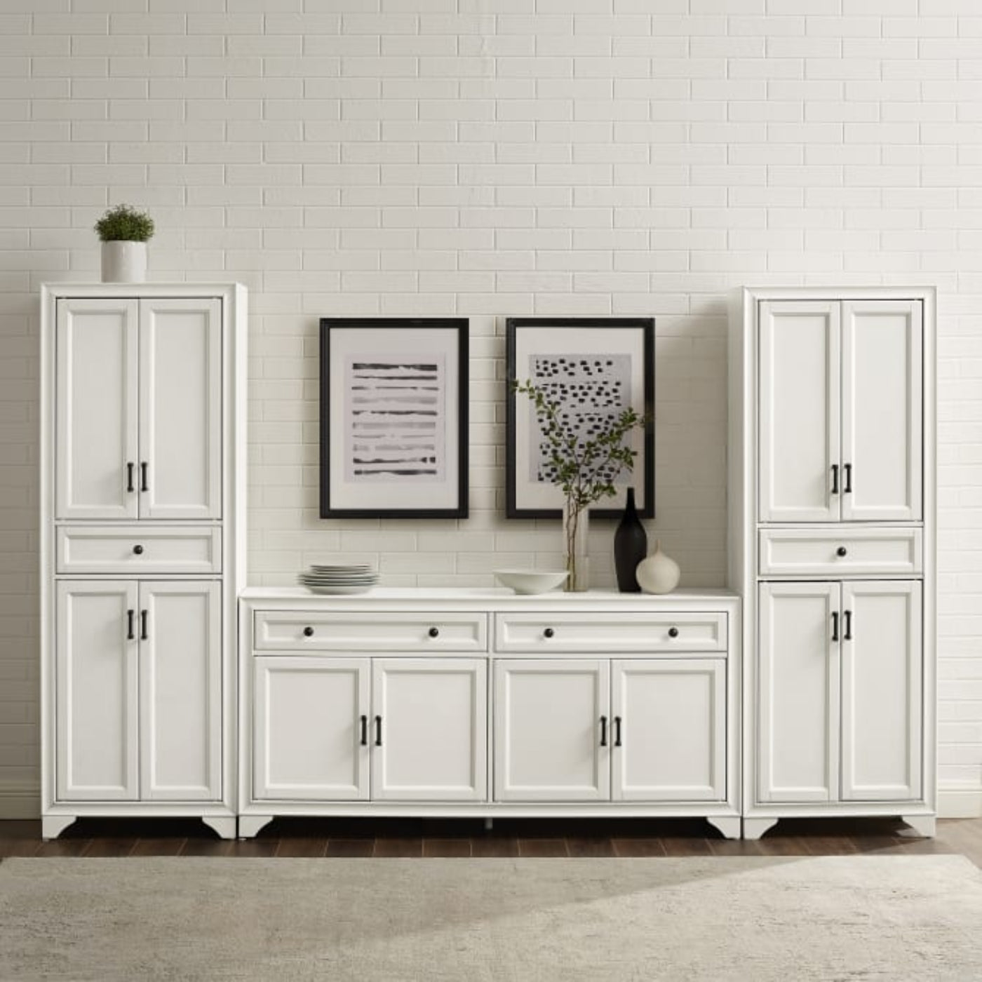 Crosley Tara 3pc Sideboard And Pantry Set - KF33012