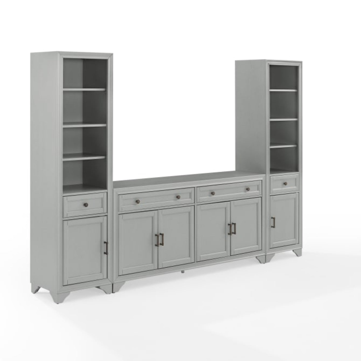 Crosley Tara 3pc Sideboard And Bookcase Set - KF33014