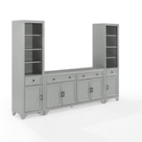Crosley Tara 3pc Sideboard And Bookcase Set - KF33014