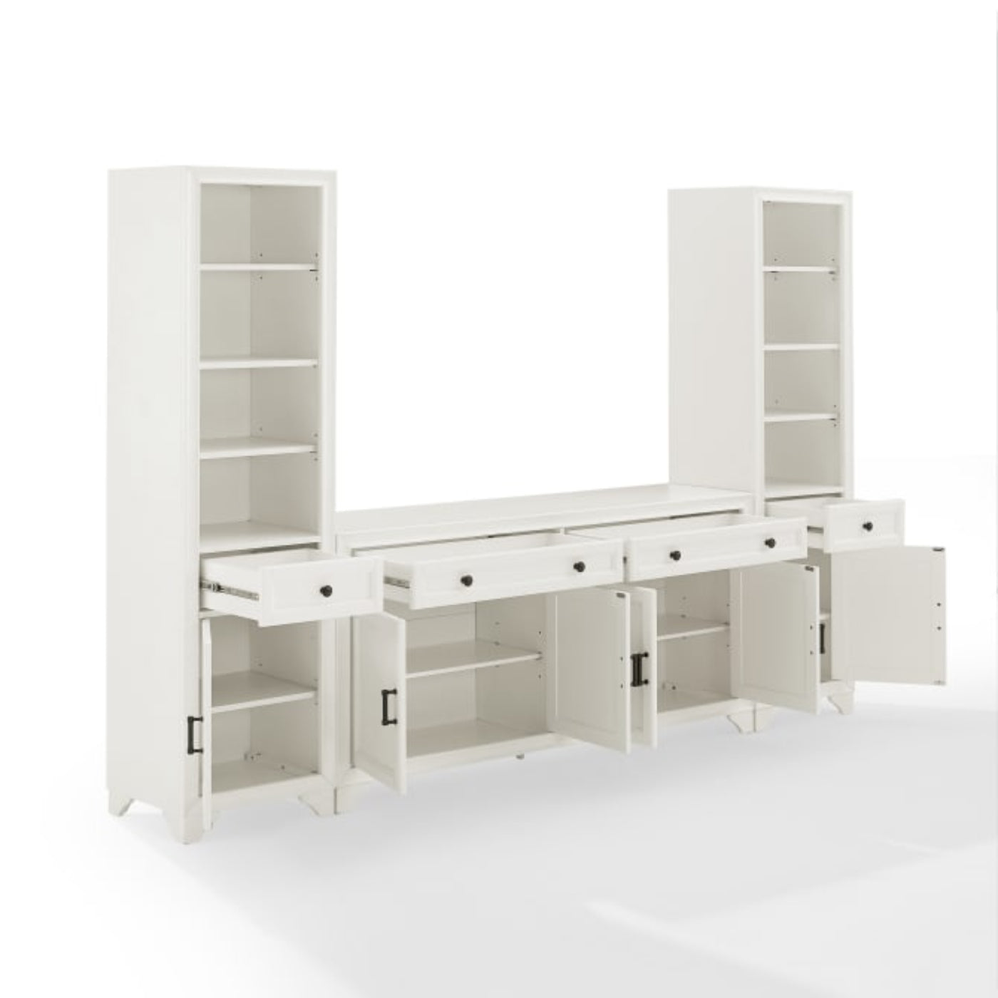 Crosley Tara 3pc Sideboard And Bookcase Set - KF33014