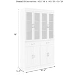 Crosley Stanton 2pc Glass Door Pantry Set White - KF33034WH