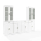 Crosley Stanton 3pc Sideboard And Glass Door Pantry Set White - KF33036WH