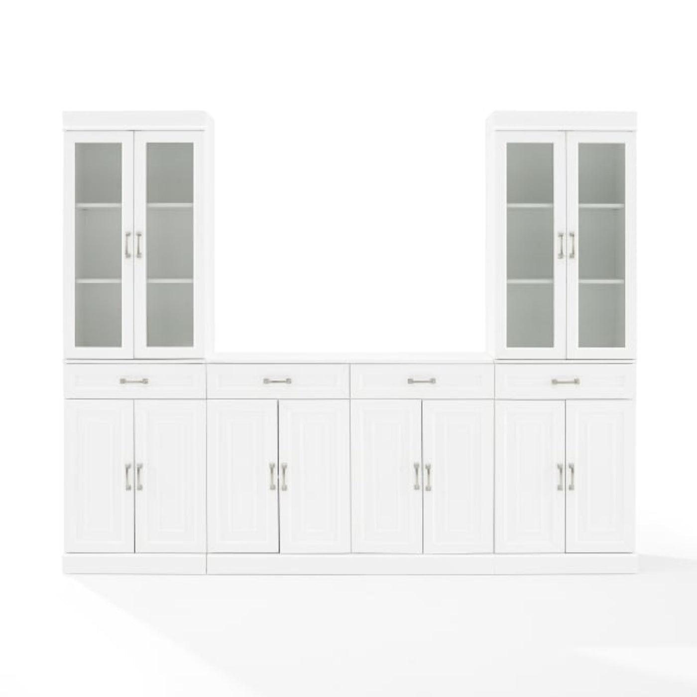 Crosley Stanton 3pc Sideboard And Glass Door Pantry Set White - KF33036WH