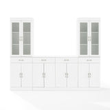 Crosley Stanton 3pc Sideboard And Glass Door Pantry Set White - KF33036WH