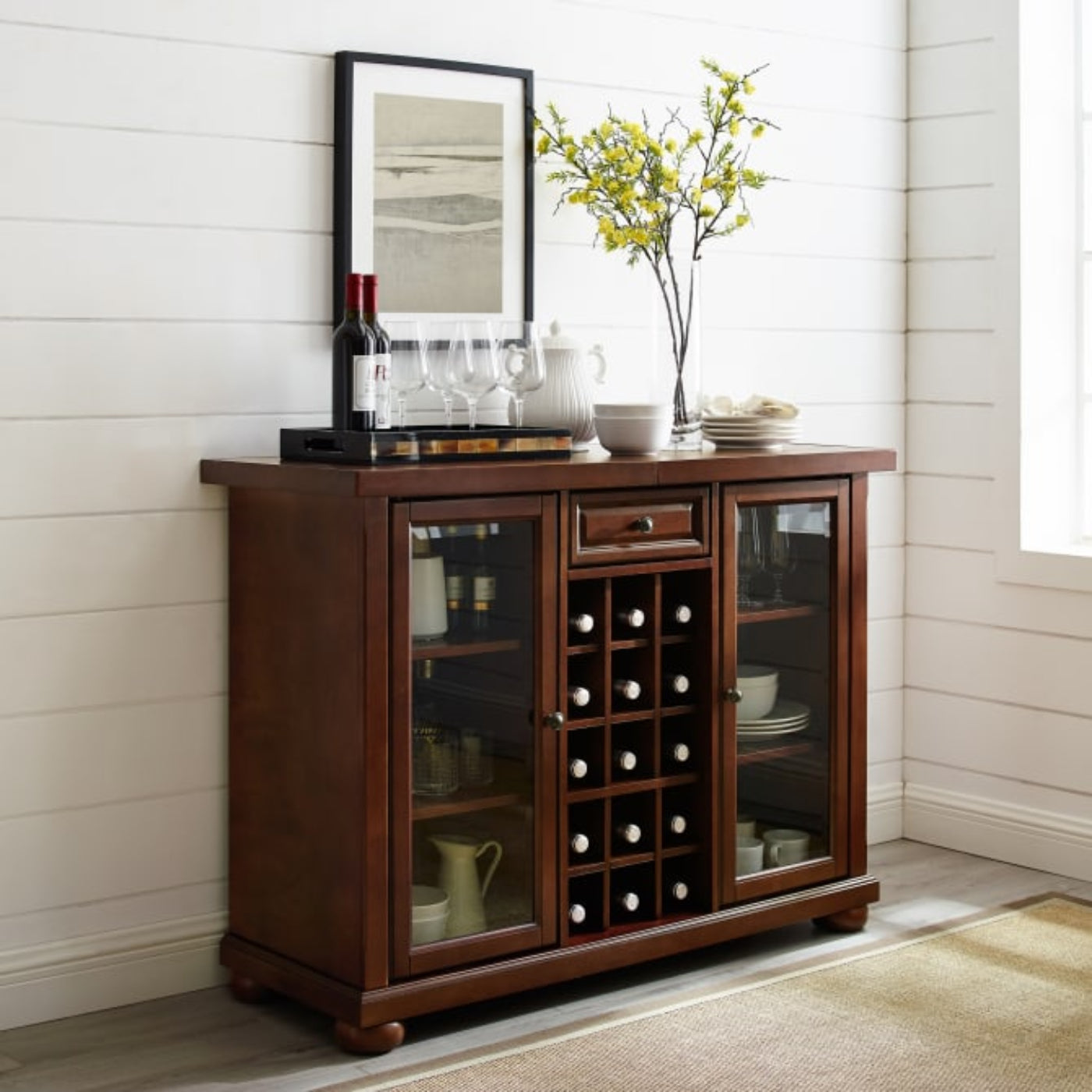 Crosley Alexandria Sliding Top Bar Cabinet - KF40002A