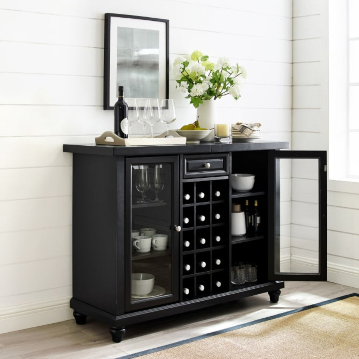 Crosley Alexandria Sliding Top Bar Cabinet - KF40002A