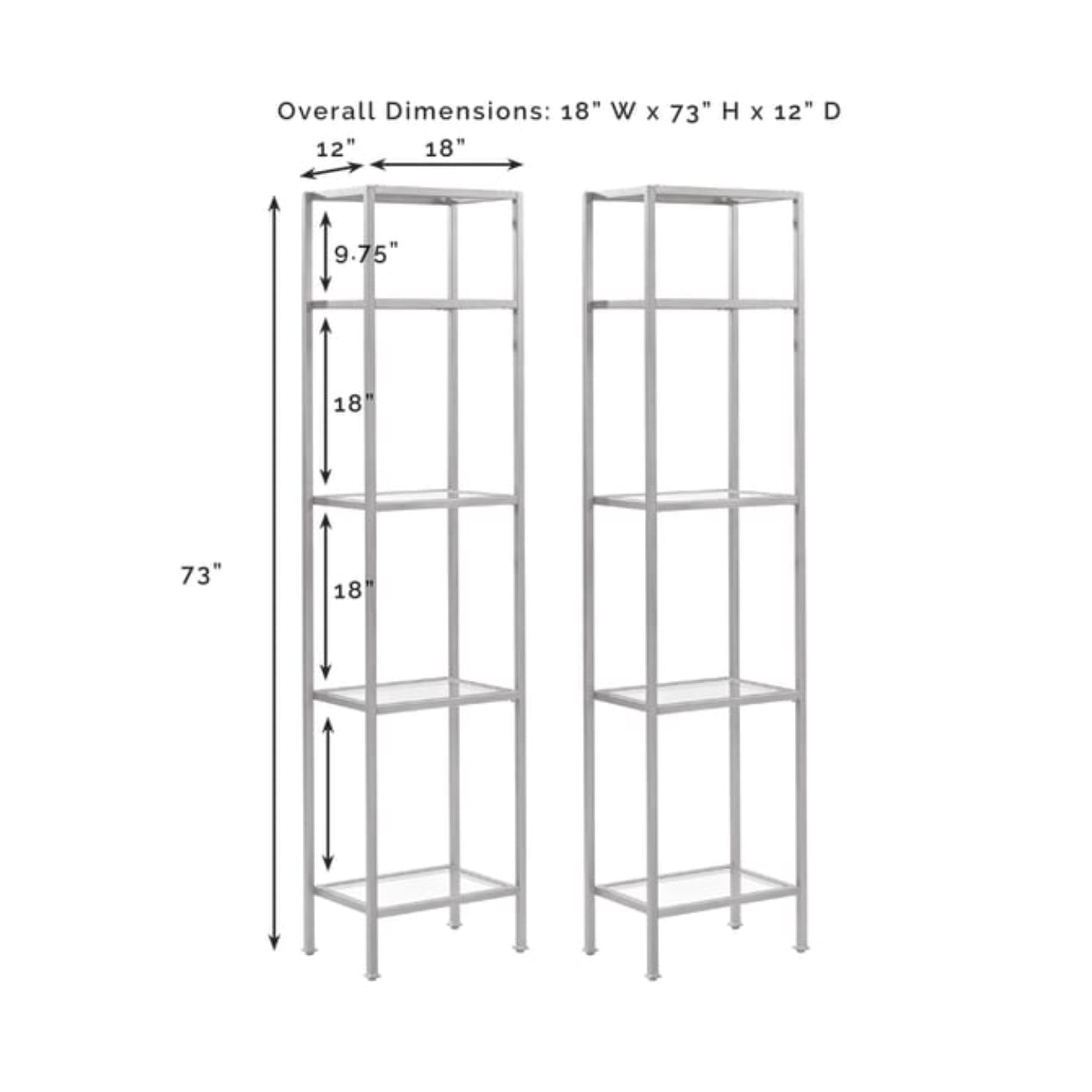 Crosley Aimee 36 Inch 2pc Etagere Set - KF6005
