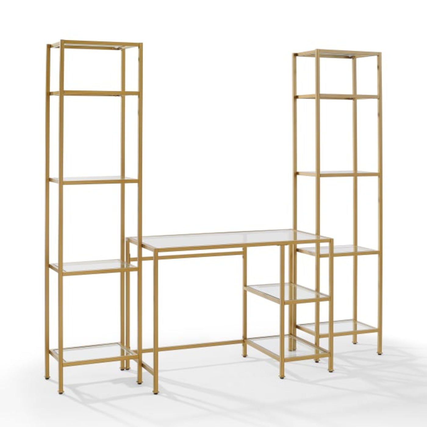 Crosley Aimee 78 Inch 3pc Desk And Etagere Set - KF65005GL