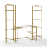 Crosley Aimee 78 Inch 3pc Desk And Etagere Set - KF65005GL