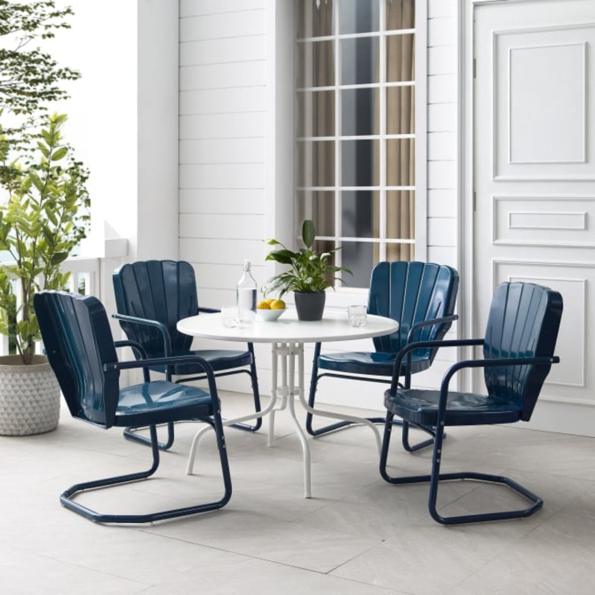 Crosley Ridgeland 104.50 Inch 5pc Outdoor Metal Dining Set - KO10015