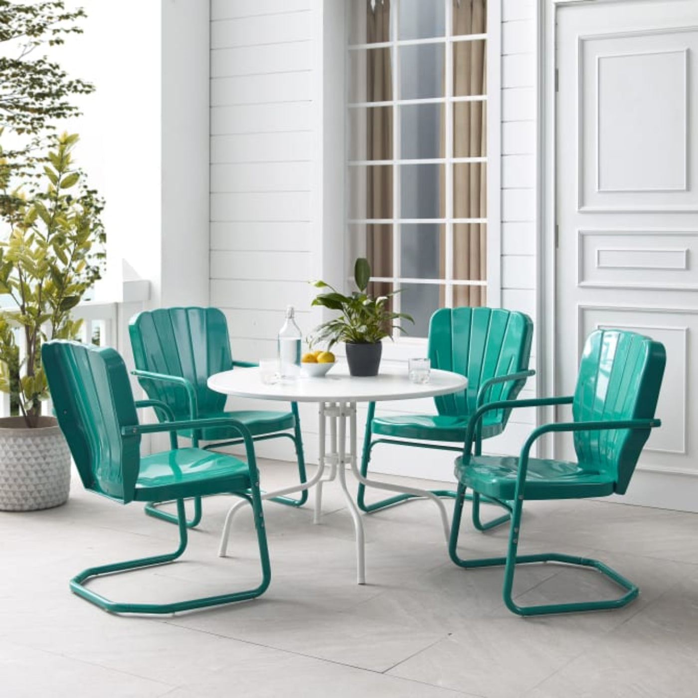 Crosley Ridgeland 104.50 Inch 5pc Outdoor Metal Dining Set - KO10015