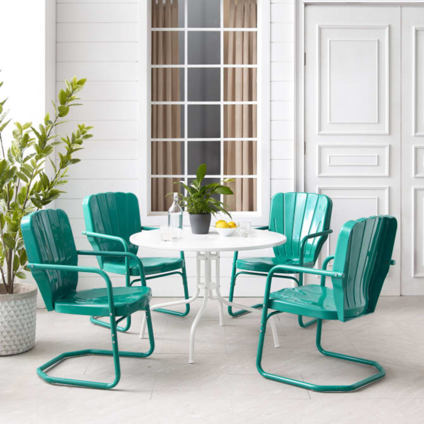 Crosley Ridgeland 104.50 Inch 5pc Outdoor Metal Dining Set - KO10015