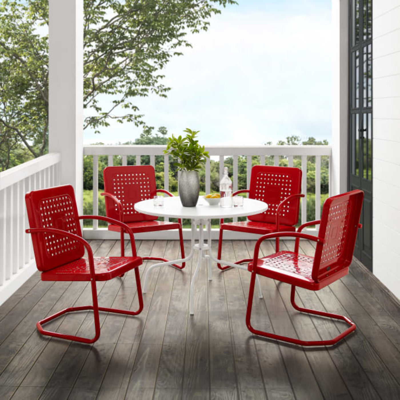 Crosley Bates 101 Inch 5pc Outdoor Metal Dining Set - KO10017