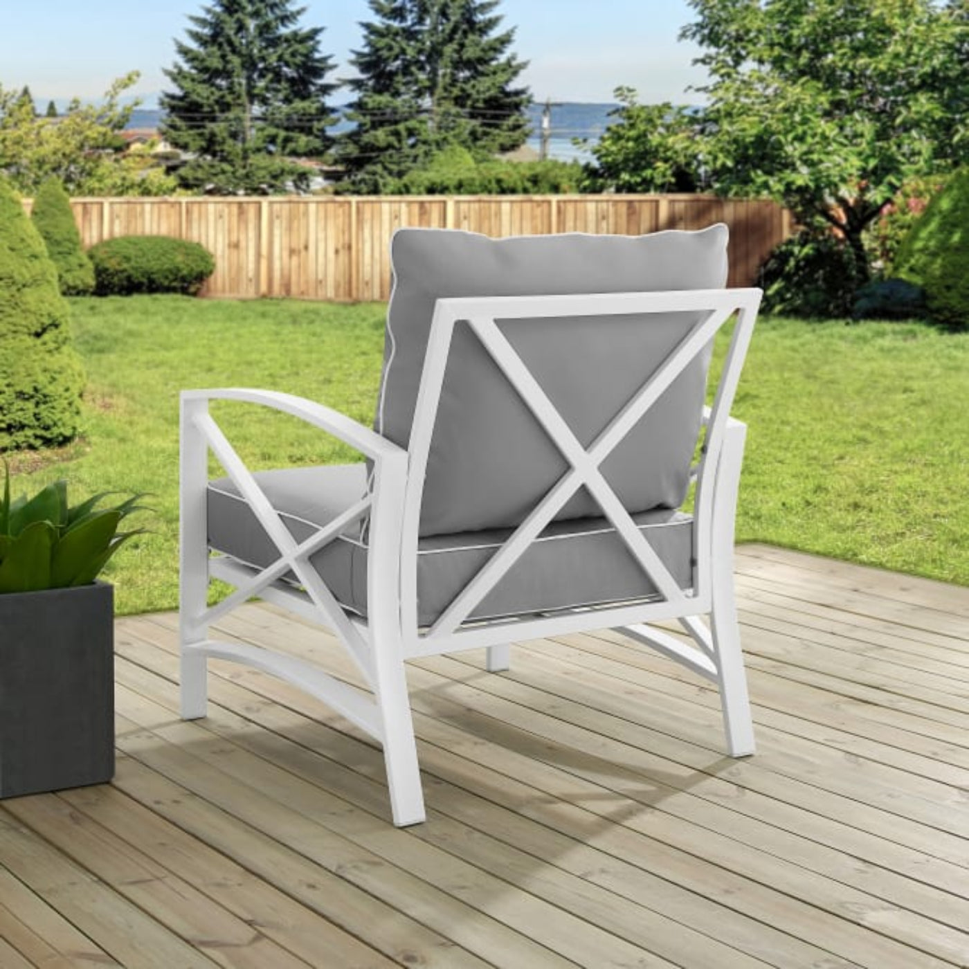 Crosley Kaplan 29 Inch Outdoor Metal Armchair - KO60007