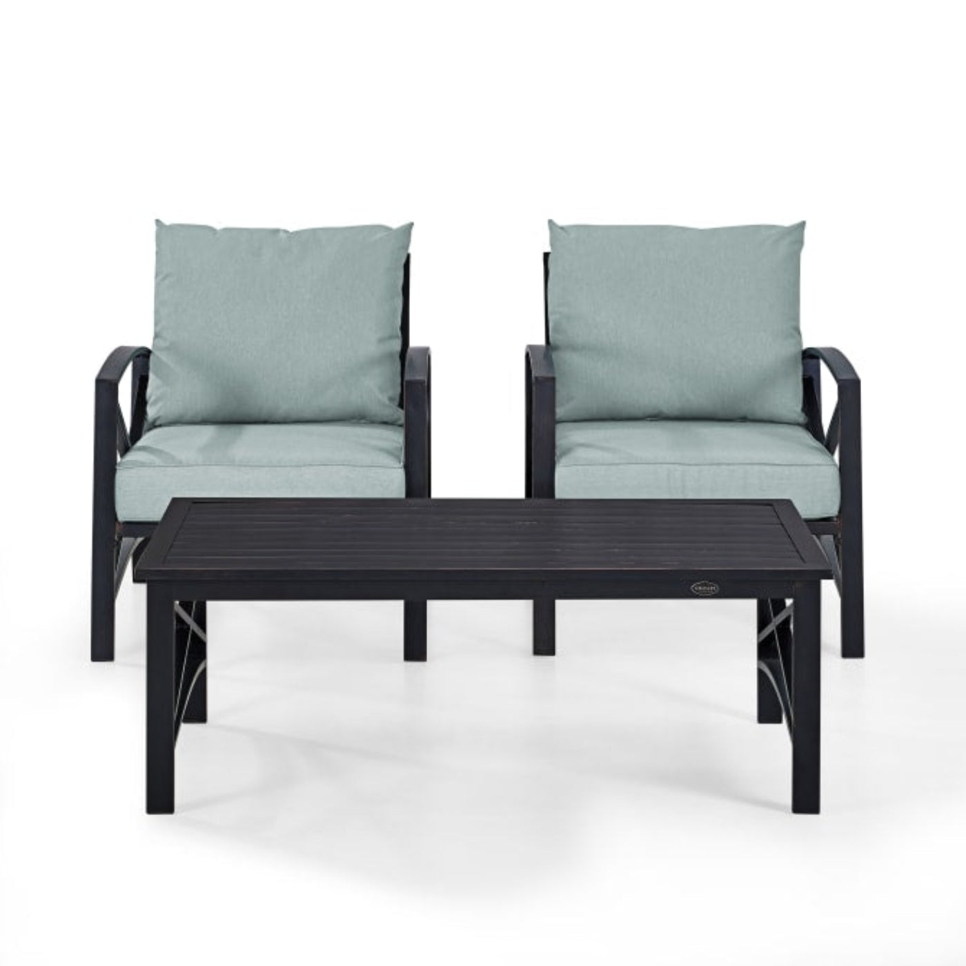 Crosley Kaplan 50 Inch 3pc Outdoor Metal Armchair Set - KO60012BZ