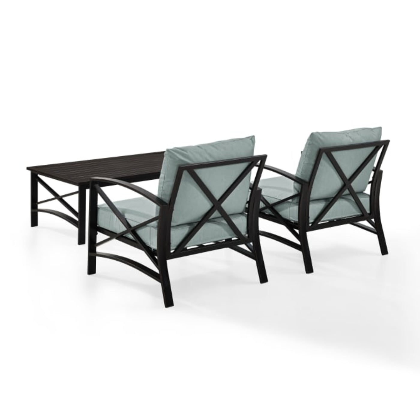 Crosley Kaplan 50 Inch 3pc Outdoor Metal Armchair Set - KO60012BZ