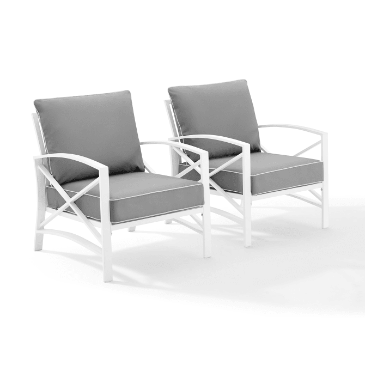Crosley Kaplan 2pc Outdoor Metal Armchair Set - KO60013