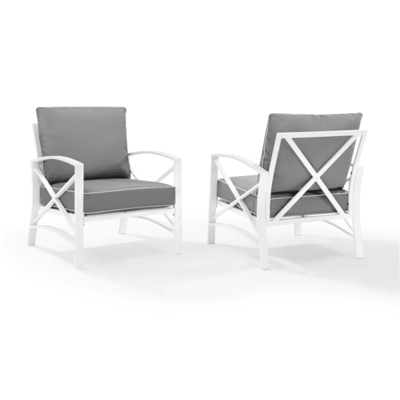 Crosley Kaplan 2pc Outdoor Metal Armchair Set - KO60013