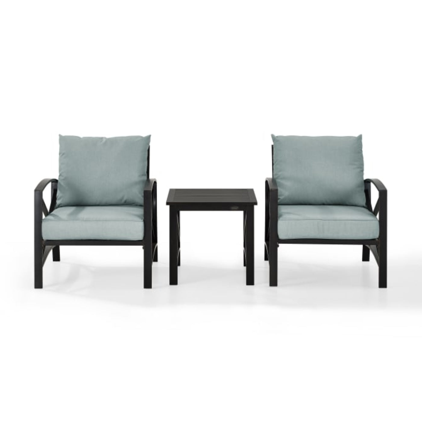 Crosley Kaplan 98 Inch 3pc Outdoor Metal Armchair Set - KO60016BZ