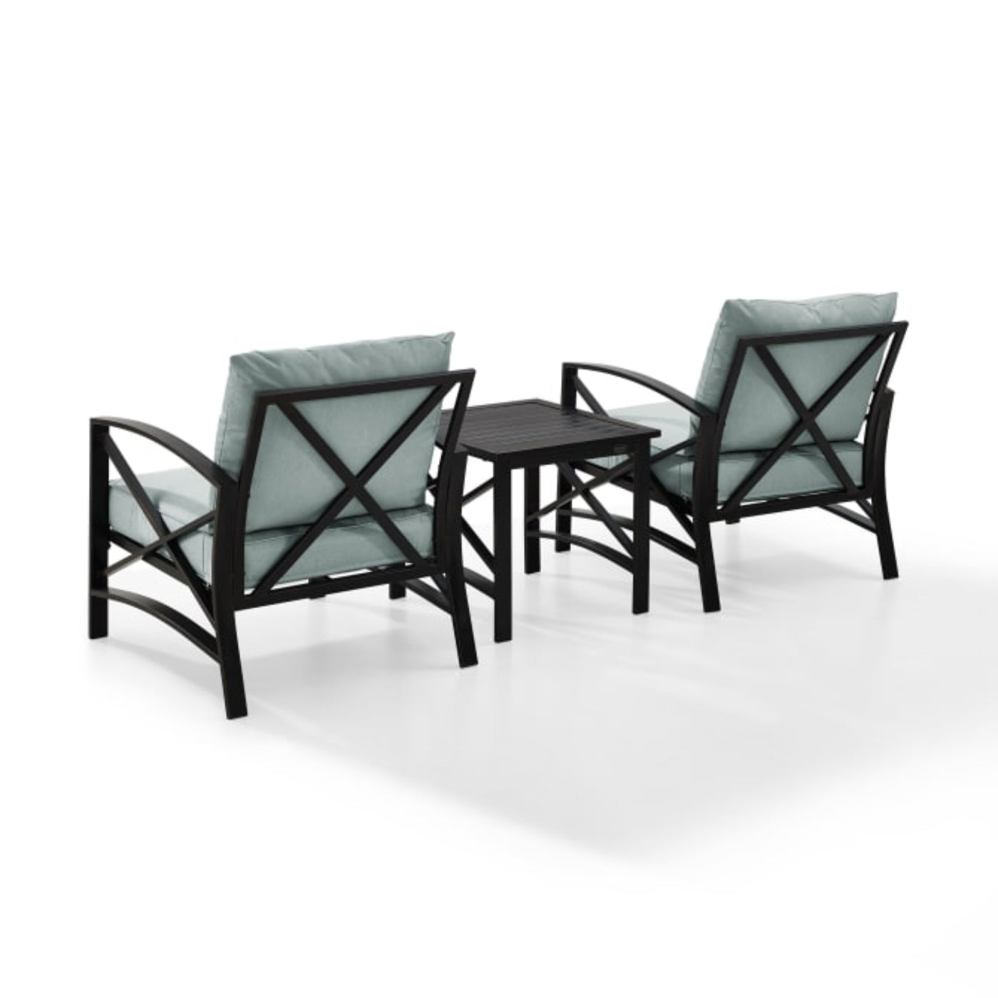Crosley Kaplan 98 Inch 3pc Outdoor Metal Armchair Set - KO60016BZ