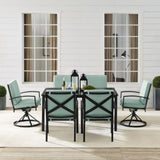 Crosley Kaplan 122 Inch 7pc Outdoor Metal Dining Set - KO60022BZ