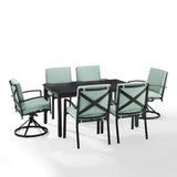 Crosley Kaplan 122 Inch 7pc Outdoor Metal Dining Set - KO60022BZ
