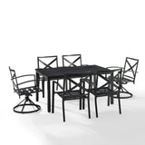 Crosley Kaplan 122 Inch 7pc Outdoor Metal Dining Set - KO60022BZ