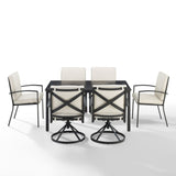 Crosley Kaplan 121.50 Inch 7pc Outdoor Metal Dining Set - KO60024BZ
