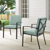 Crosley Kaplan 2pc Outdoor Metal Dining Chair Set - KO60025BZ