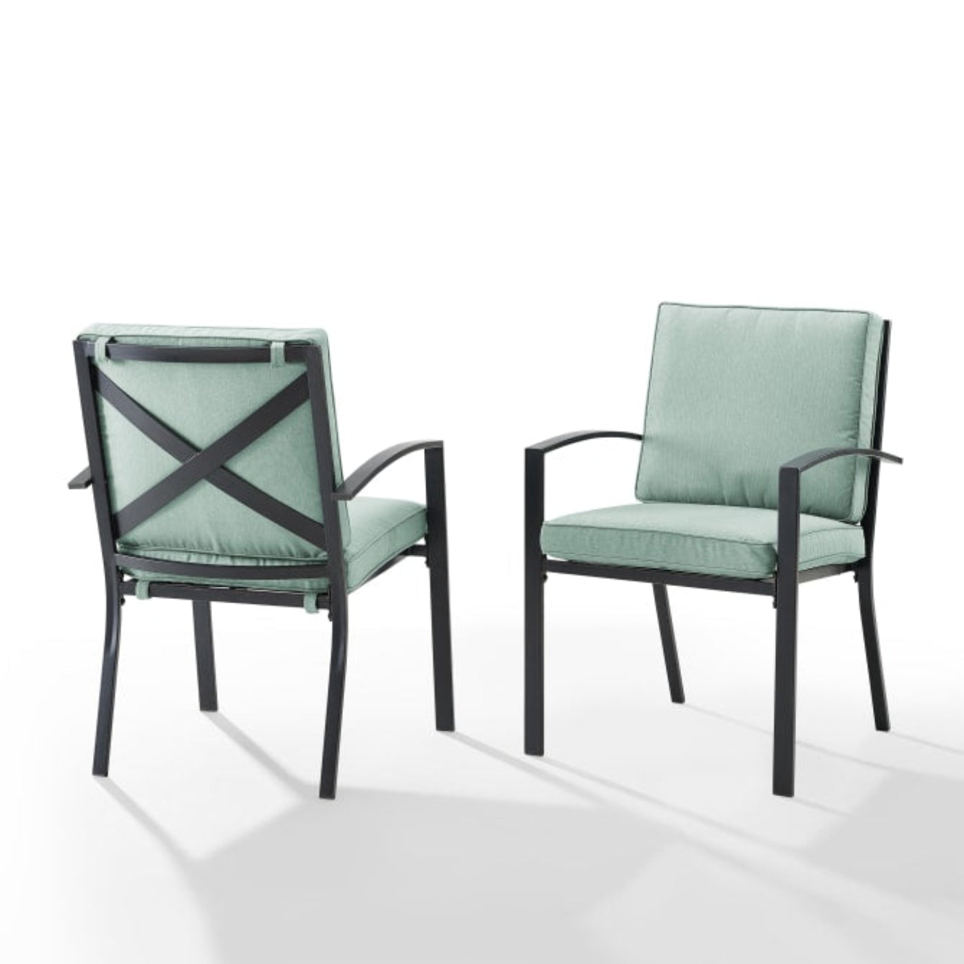Crosley Kaplan 2pc Outdoor Metal Dining Chair Set - KO60025BZ