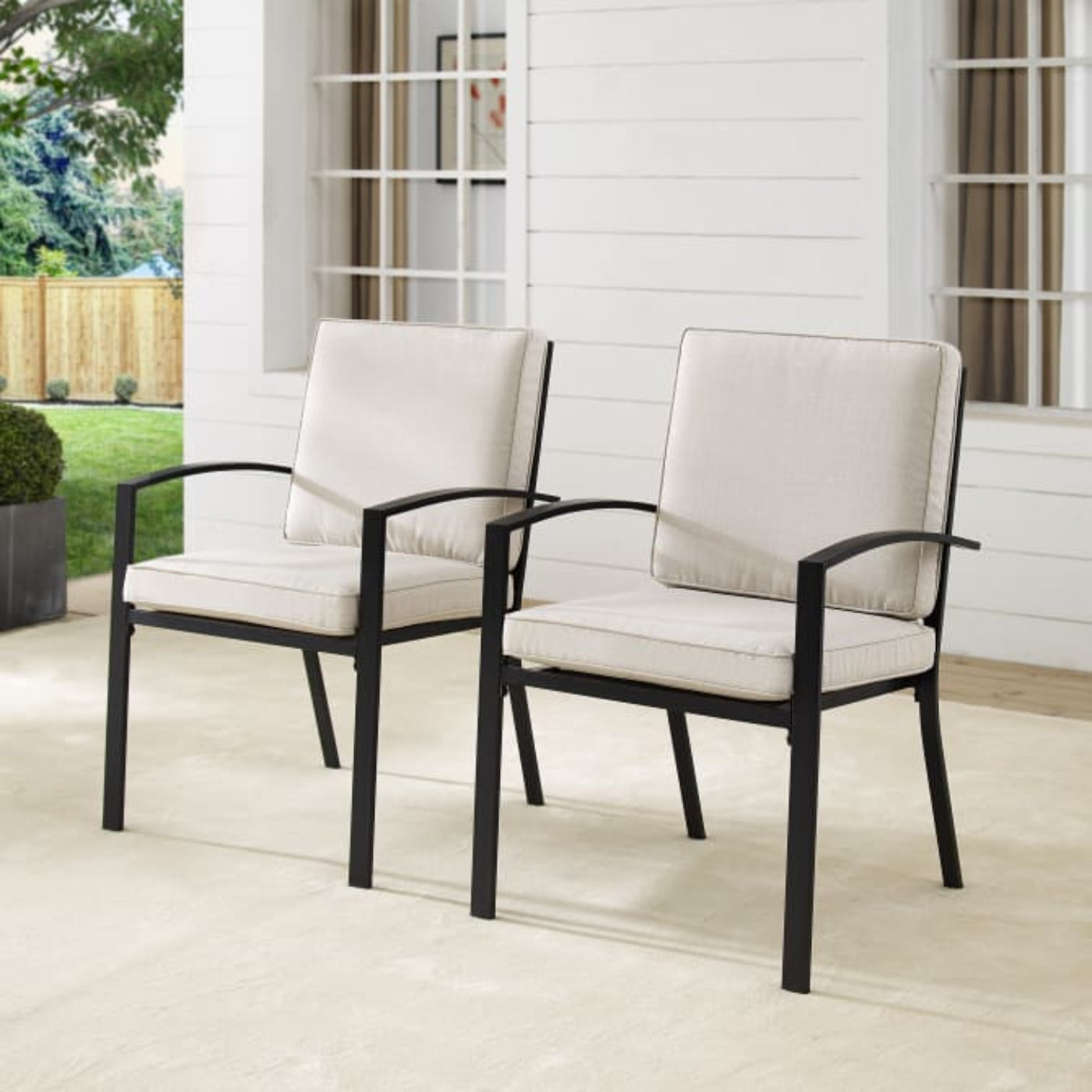Crosley Kaplan 2pc Outdoor Metal Dining Chair Set - KO60025BZ