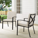 Crosley Kaplan 2pc Outdoor Metal Dining Chair Set - KO60025BZ
