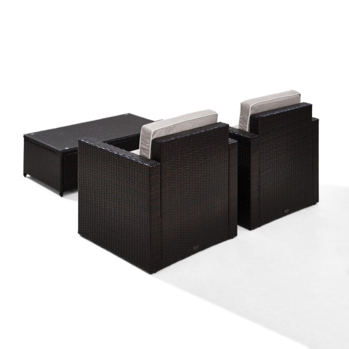 Crosley Palm Harbor 130.50 Inch 3pc Outdoor Wicker Chair Set - KO70004BR