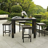 Crosley Palm Harbor 5pc Outdoor Wicker Counter Height Dining Set Brown - KO70010BR