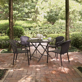 Crosley Palm Harbor 111 Inch 5pc Outdoor Wicker Dining Set Brown - KO70012BR
