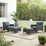 Crosley Kiawah 69 Inch 4pc Outdoor Wicker Chair Set - KO70033BR
