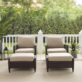 Crosley Kiawah 69 Inch 4pc Outdoor Wicker Chair Set - KO70033BR