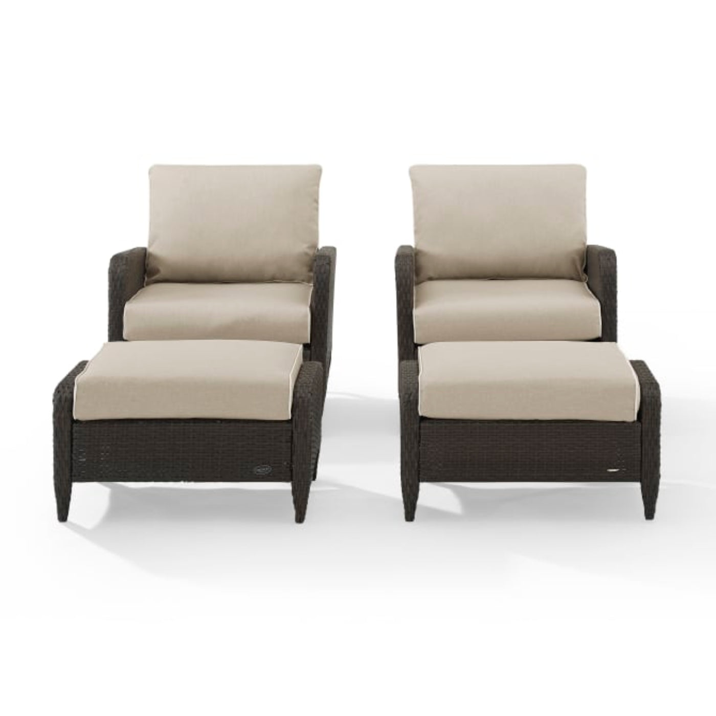 Crosley Kiawah 69 Inch 4pc Outdoor Wicker Chair Set - KO70033BR