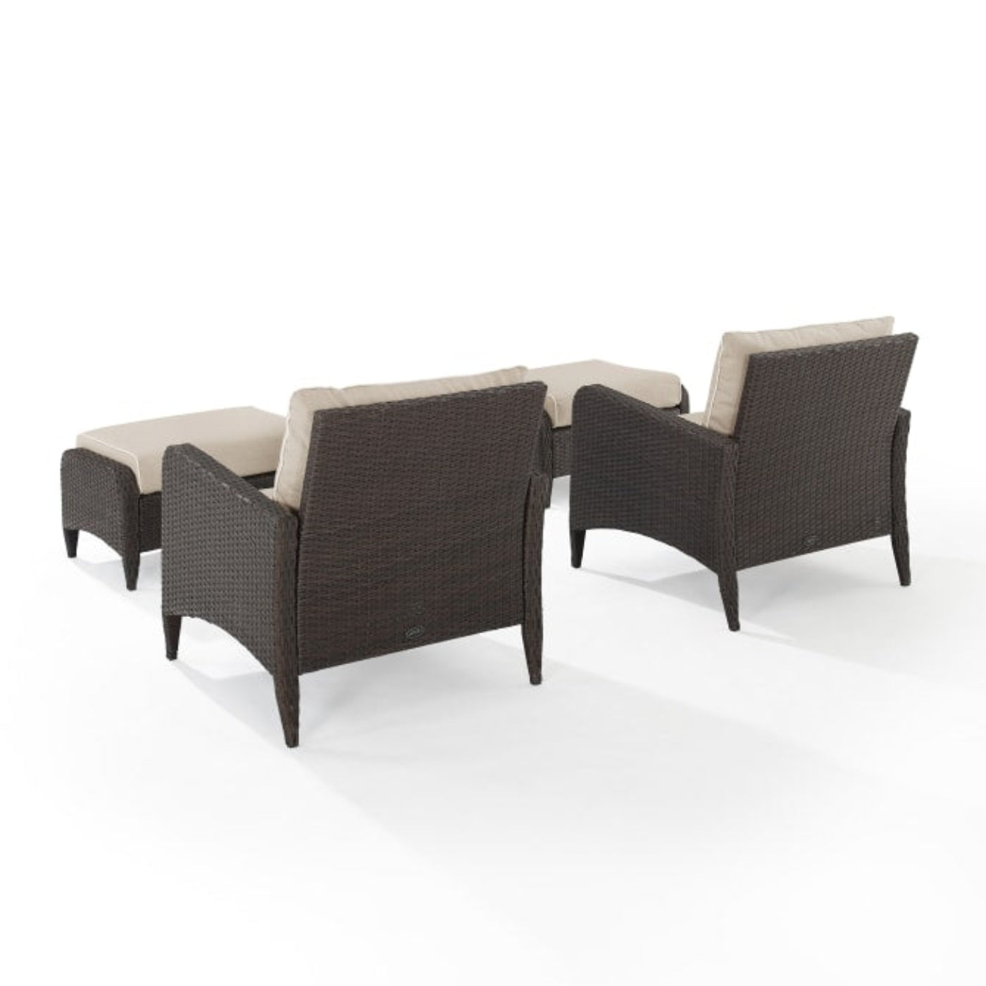 Crosley Kiawah 69 Inch 4pc Outdoor Wicker Chair Set - KO70033BR
