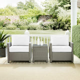 Crosley Bradenton 95 Inch 3pc Outdoor Wicker Armchair Set - KO70052GY