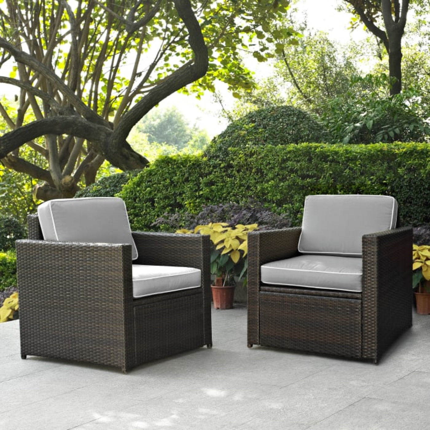 Crosley Kiawah 70 Inch 2pc Outdoor Wicker Chair Set - KO70030BR