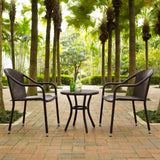 Crosley Palm Harbor 90 Inch 3pc Outdoor Wicker Chair Set - KO70060