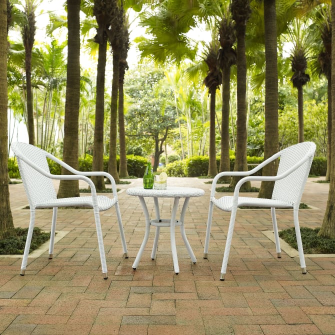 Crosley Palm Harbor 90 Inch 3pc Outdoor Wicker Chair Set - KO70060