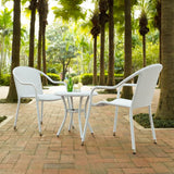 Crosley Palm Harbor 86.50 Inch 3pc Outdoor Wicker Swivel Chair Set - KO70058BR