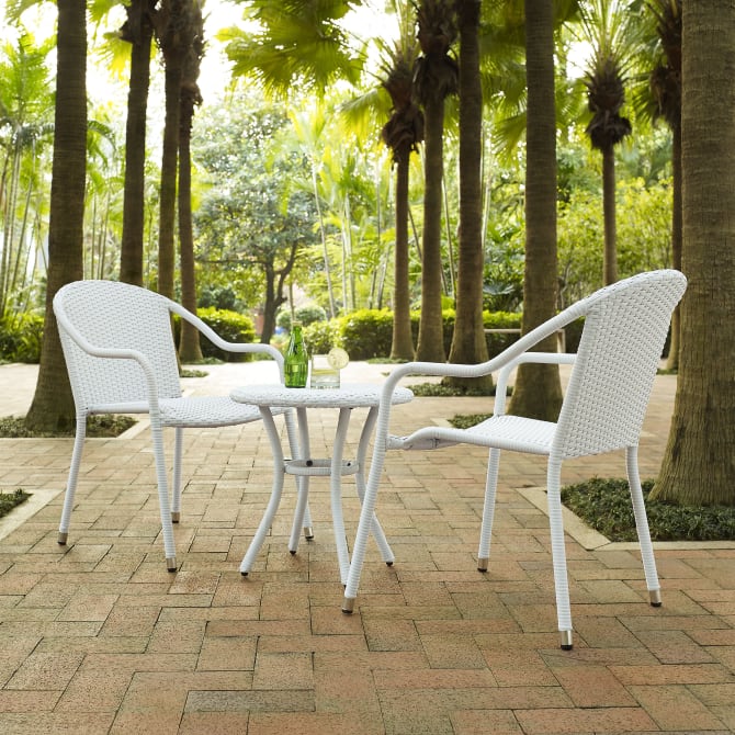 Crosley Palm Harbor 90 Inch 3pc Outdoor Wicker Chair Set - KO70060